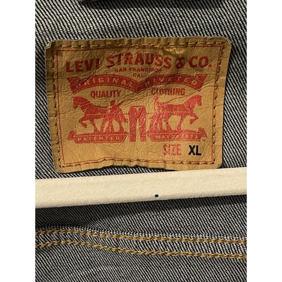 Levi's Strauss Denim Trucker Jean Jacket Men's Size XL WPL423 CA00342 Dark Wash - Picture 7 of 14